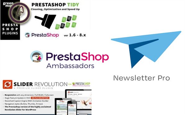 در این بخش افزونه های Prestashop Tidy و Revolution Slider Prestashop و Newsletter pro و Product Availability Indicator Module و  Presta Speed از...
